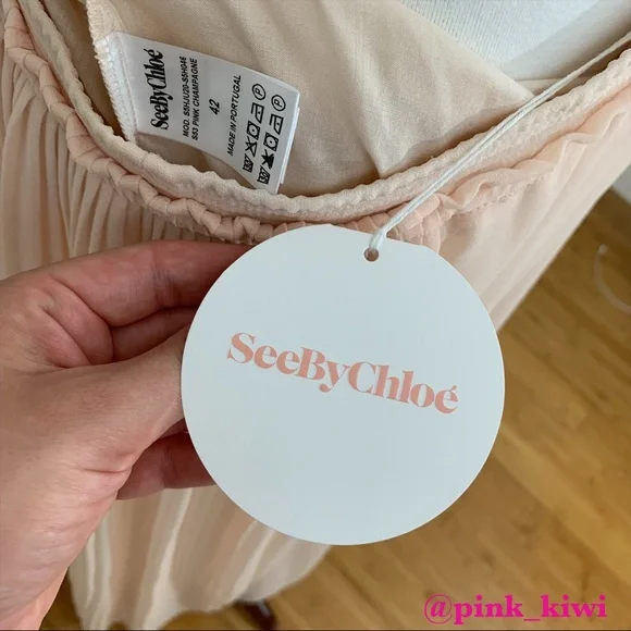 See by Chloé Pleated Georgette Chiffon Maxi Skirt - Picture 8 of 9